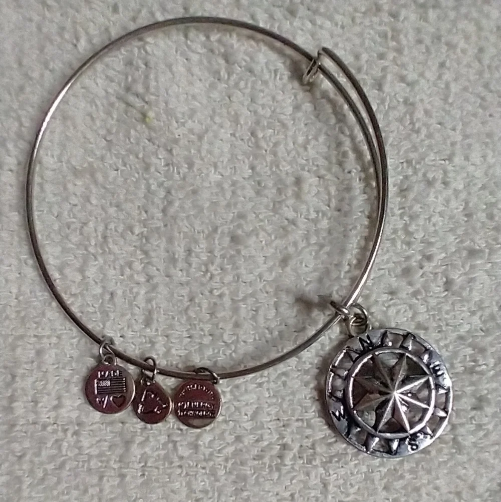 Silvertone infused with energy technology bracelet